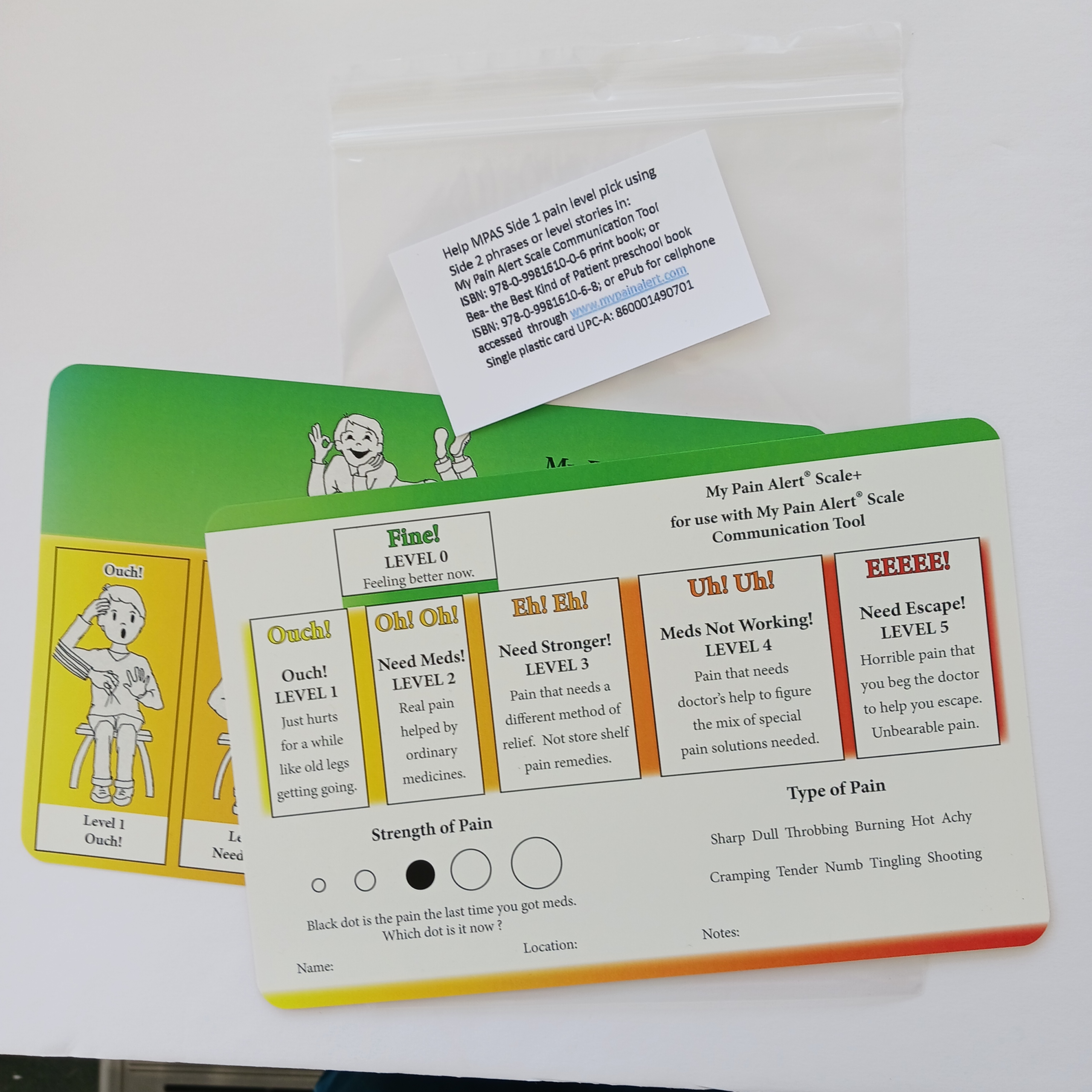 2 My Pain Alert Scale cards Set - Image 2