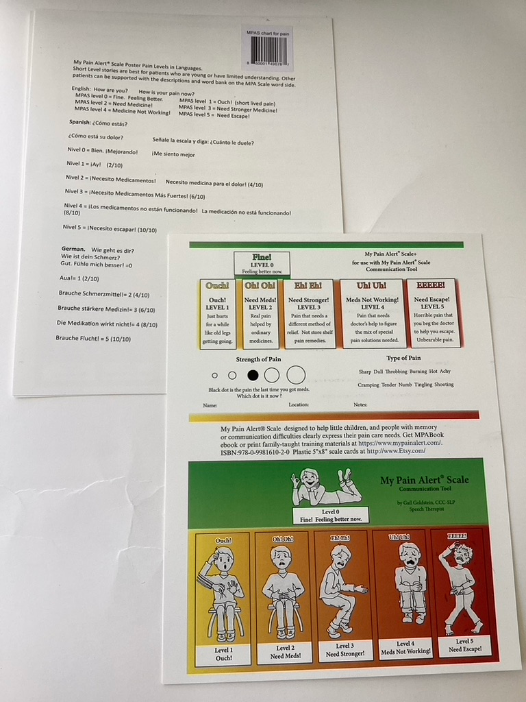 MPAS poster showing front and back with custom language added.