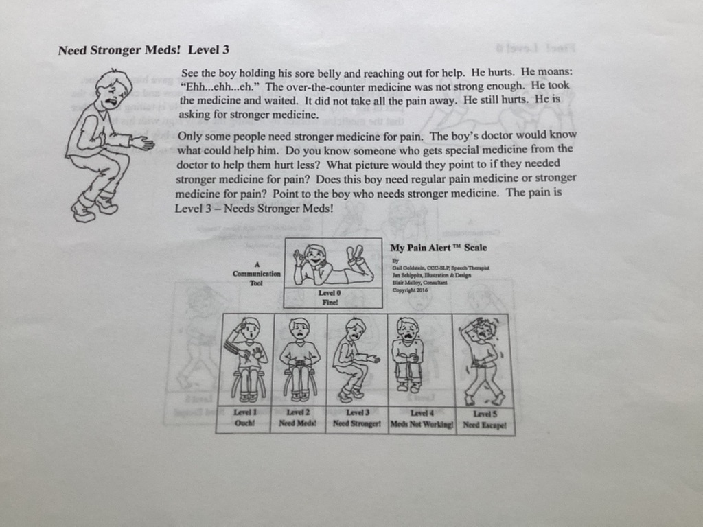 My Pain Alert Book Level 3 story